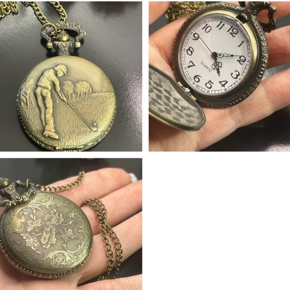 New Golf Golfing Golfer pocket watch - Picture 1 of 3